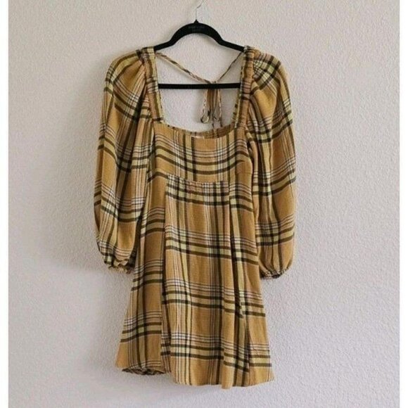 Urban Outfitters UO Lachlan Flannel Smocked - Picture 1 of 8